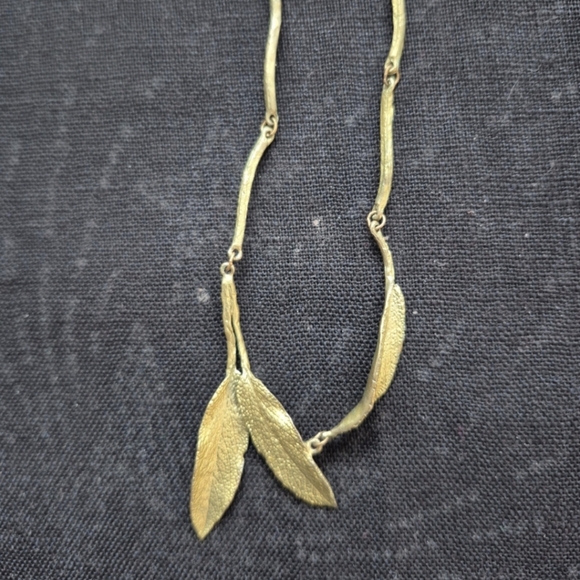 Michael Michaud Botanical Sage Necklace Cast Bronze - Picture 5 of 6